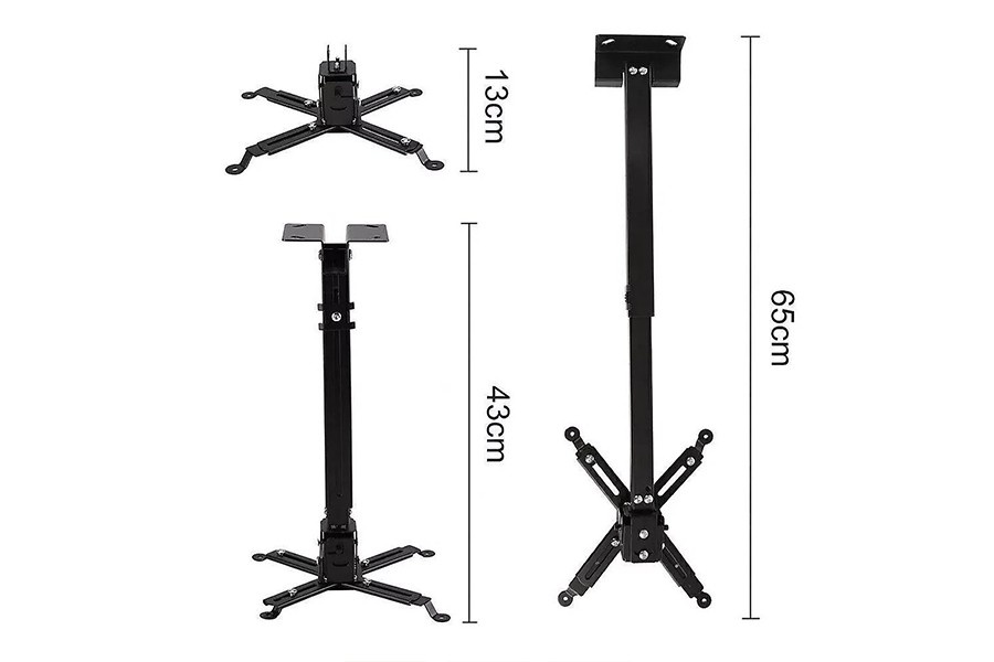 Universal 360° Swivel Projector Mount – Black view 3
